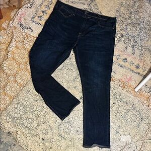 J Crew Mercantile Dark Blue Straight Leg Jeans 32 Length